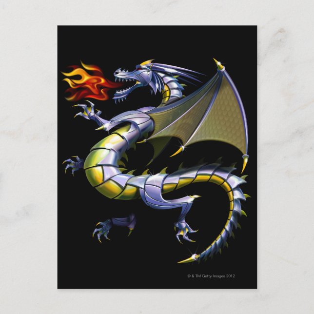 Fire-breathing dragon postcard (Front)