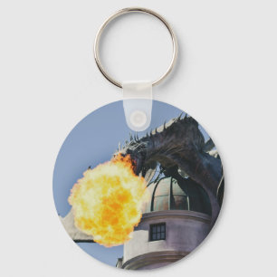 Fire Breathing Dragon Statue Key Ring