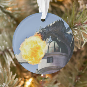Fire Breathing Dragon Statue Ornament