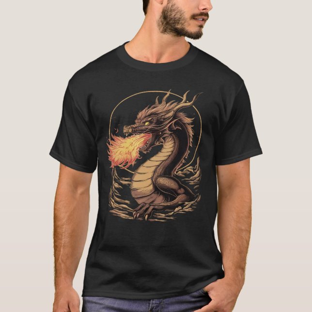 Fire Breathing Dragon T-Shirt (Front)
