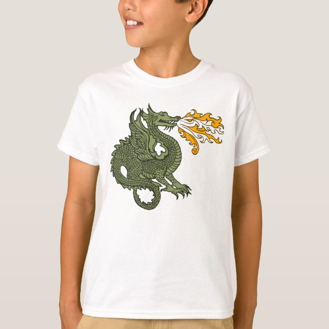 Fire Breathing Dragon T-Shirt (Front)