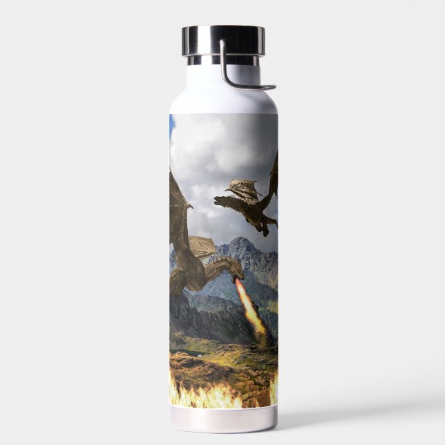 Fire Breathing Dragon Wyvern   Water Bottle (Left)