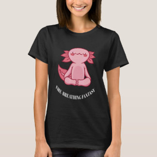 Fire-Breathing Fantasy Cute Funny Yoga Dragon Desi T-Shirt