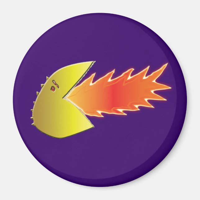 Fire_Breathing_Head Graphic Design Magnet (Front)