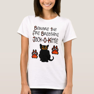 Fire Breathing Jack-O-Kittie T-Shirt