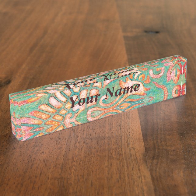 Fire-Breathing Southwest Desert Dragons Nameplate (Side)