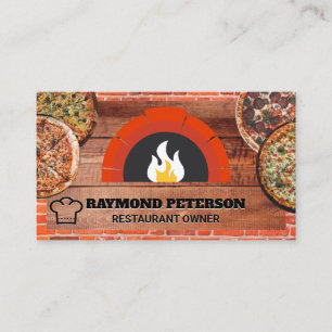 Fire Brick Oven   Pizza Pies Business Card