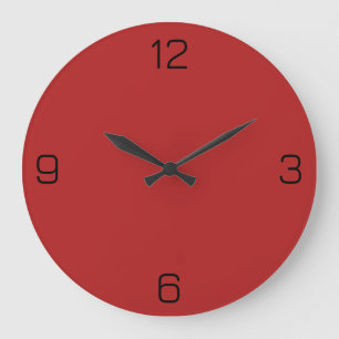 Fire Brick Red B22222 Colour - Add Your Name Optio Large Clock
