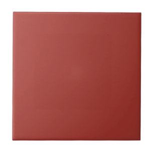 Fire Brick Red Solid Colour Print Tile