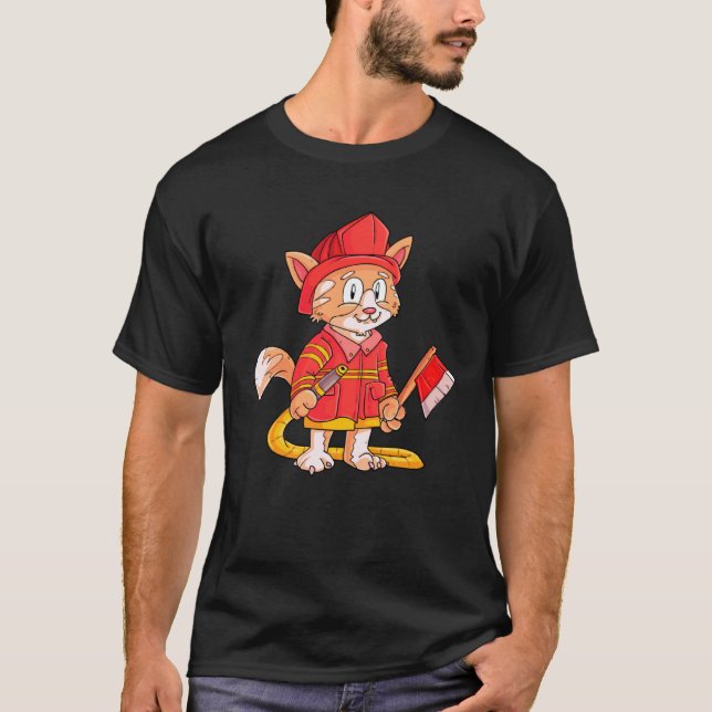 Fire brigade cat T-Shirt (Front)