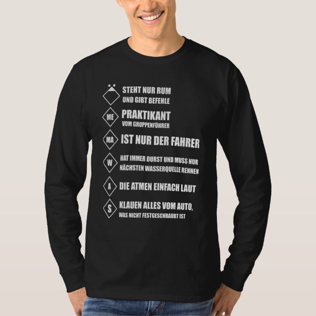 Fire Brigade Extinguishing Group Fireman Ffw T-Shirt (Front)