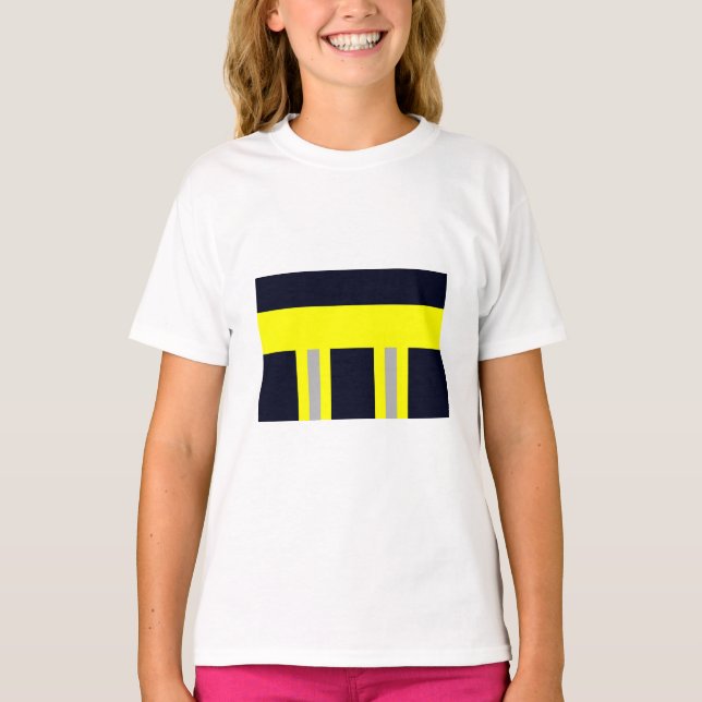 fire brigade symbol uniform blue T-shirt (Front)