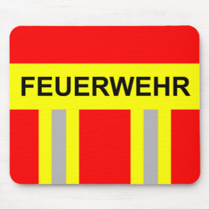 fire brigade symbol uniform red mouse mat