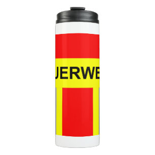 fire brigade symbol uniform red thermal tumbler