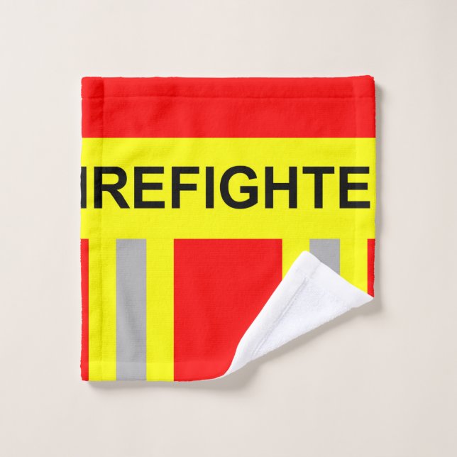 fire brigade symbol uniform red wash cloth (Wash Cloth)