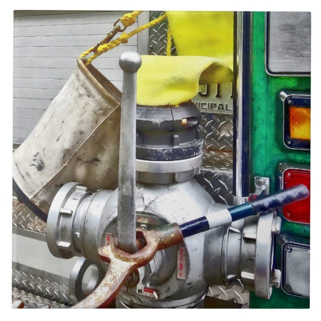 Fire Bucket and Yellow Fire Hose Tile (Front)