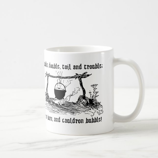 Fire Burn Cauldron Bubble, Shakespeare Mug (Right)