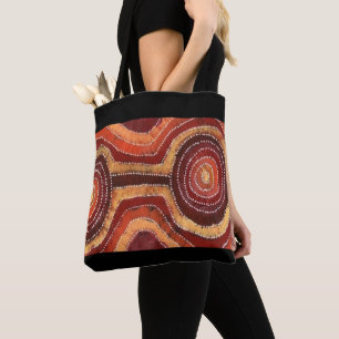 Fire Camp Aboriginal Art Tote Bag