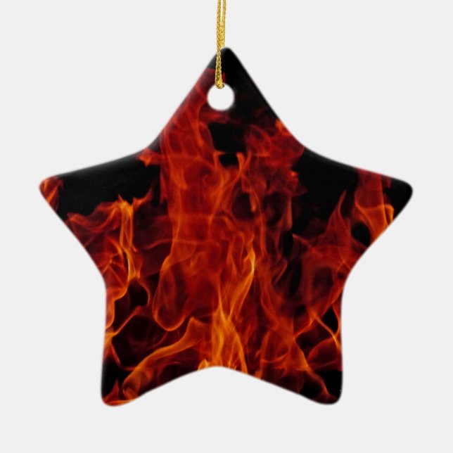 Fire Ceramic Tree Decoration (Front)