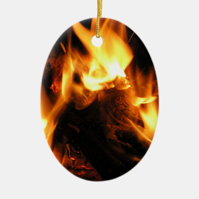 Fire Ceramic Tree Decoration (Front)