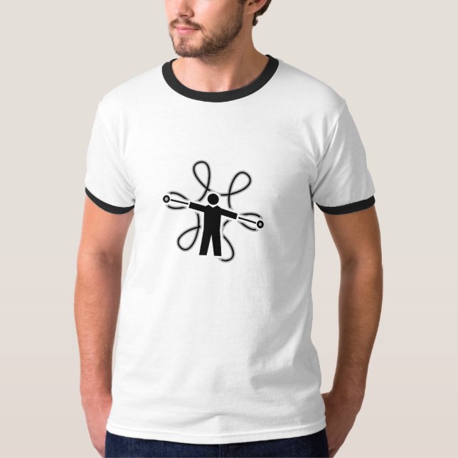 Fire Chain Poi Spinner Flower T-Shirt (Front)
