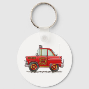 Fire Chief Car Firefighter Fireman Key Ring