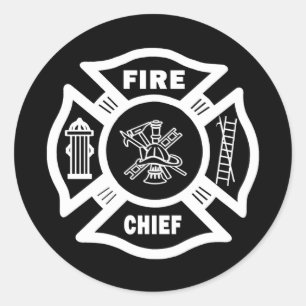 Fire Chief Classic Round Sticker