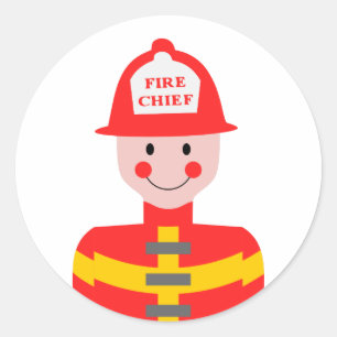 Fire Chief Classic Round Sticker