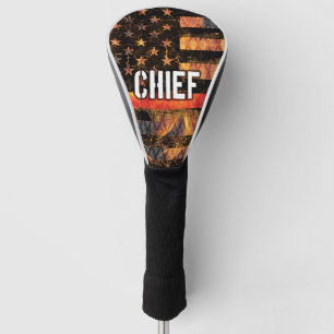 Fire Chief Firefighter Flag Golf Head Cover