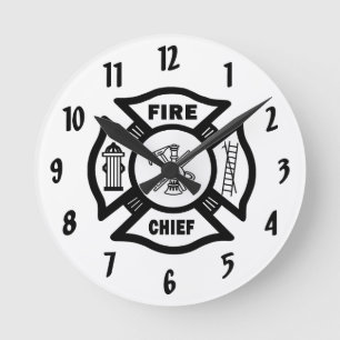Fire Chief   Round Clock