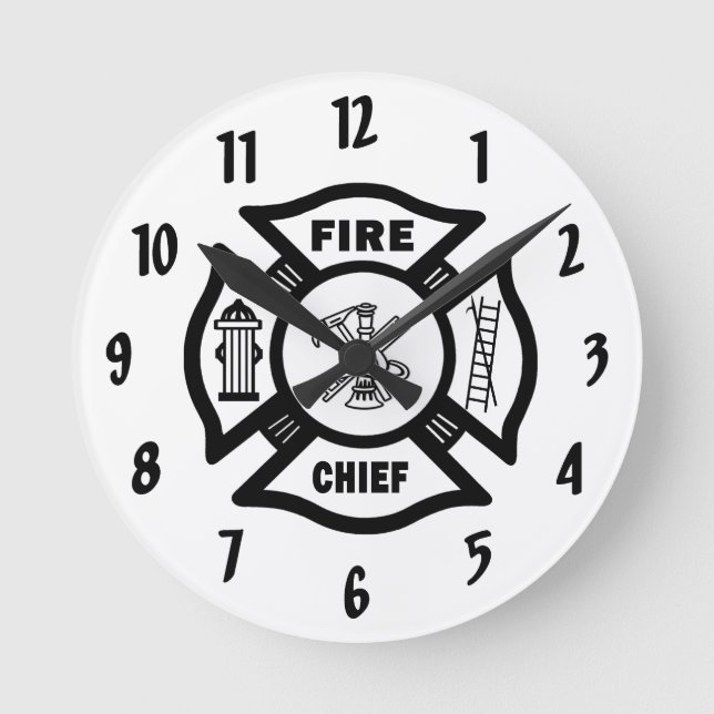 Fire Chief   Round Clock (Front)