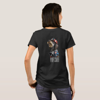 Fire Chief Wirehaired Dachshund Dark T-Shirt
