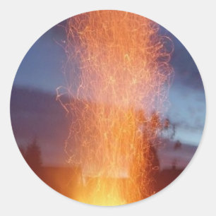 Fire Classic Round Sticker