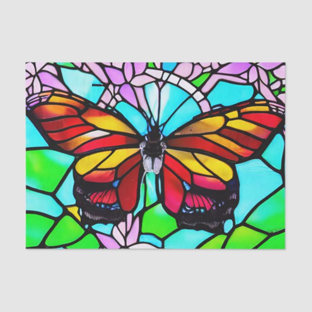 Fire Colours Moth Butterfly Decoupage  Tissue Paper (Front)