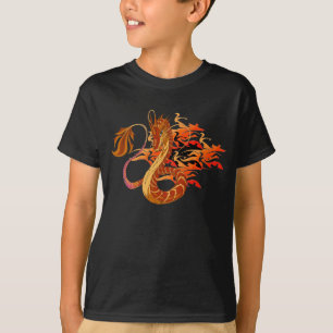 Fire Coral Dragon Kid Dark T-shirt
