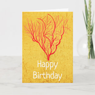 Fire coral environmental nature modern art card