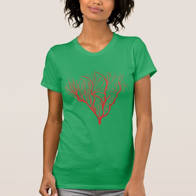 Fire Coral modern art environmental theme T-Shirt (Front)