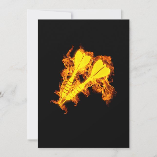 Fire Dart Flames Arrow Invitation (Front)