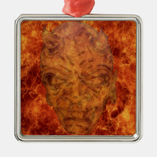 Fire Demon Square Ornament