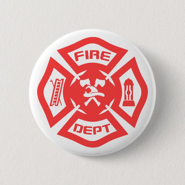 Fire Department 6 Cm Round Badge (Front)