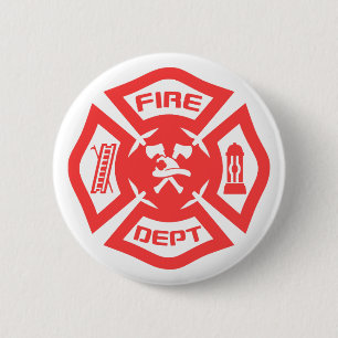 Fire Department 6 Cm Round Badge