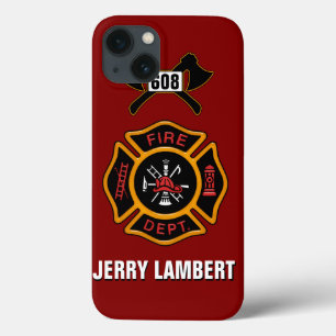 Fire Department Badge Name Template iPhone 13 Case