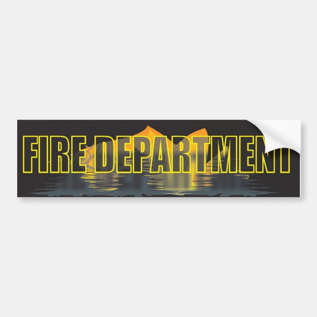 FIRE DEPARTMENT BUMPER STICKER (Front)