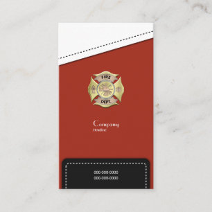 Fire Department Business Card