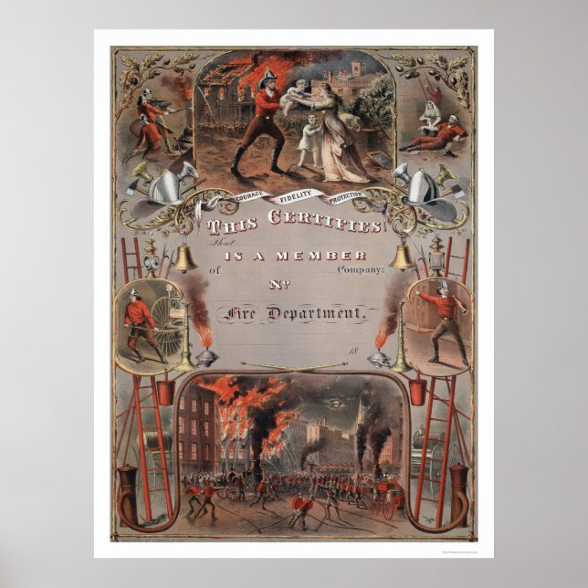 Fire Department Certificate Print (Front)