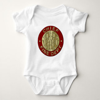 Fire Department Chief Brass Symbol Baby Bodysuit