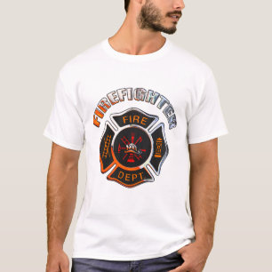 Fire Department Chrome Badge T-Shirt