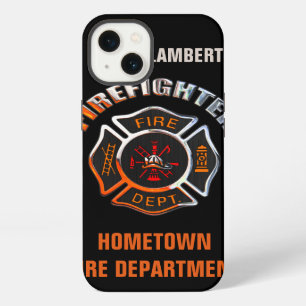 Fire Department Chrome Name Template iPhone 13 Case