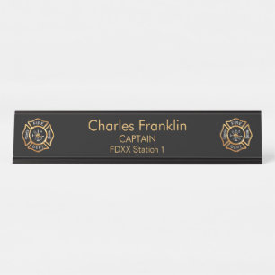 Fire Department Desk Name Plate