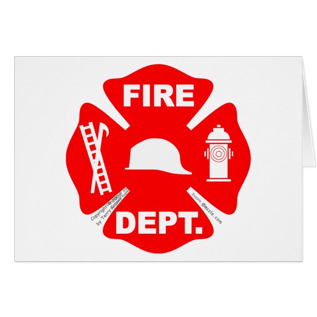 Fire Department Emblem - Card (Front Horizontal)